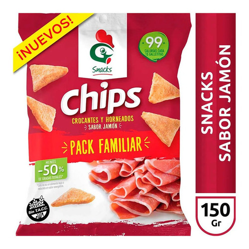 Galletitas De Arroz Gallo Snacks Sabor Jamon X 150 Gr