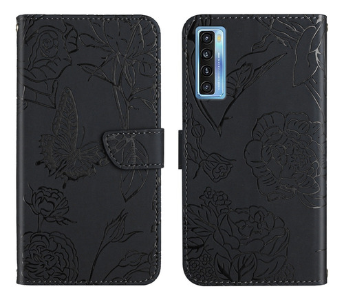 Estuche De Peonía Mariposa Para Tcl 20s/20 5g/20l/20l+