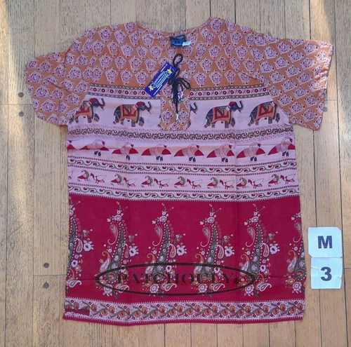 Imagen 2 de 7 de Blusa Maya Camisola India Hindu Artesanal Etnica 100%algodon