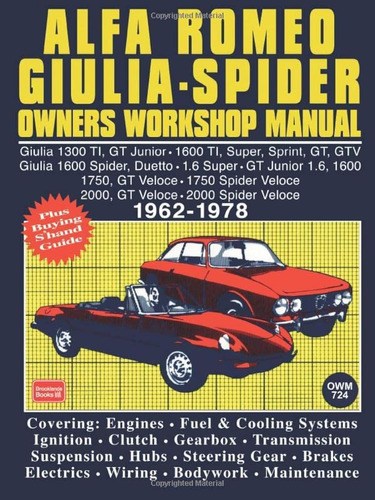 Libro: Alfa Romeo Giulia Spider 1962-1978 Owners Ma