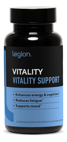 Legion Vitality Arandano Rhodiola Y Co Q10 60 Caps Sabor Sin Sabor