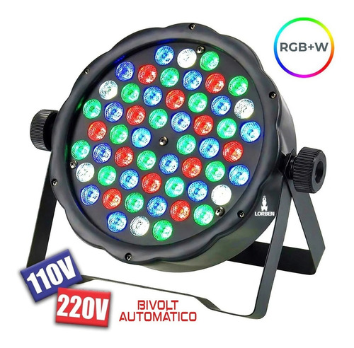 Canhão Luz Refletor Iluminação 54 Led 3w Rgbw Festa Balada