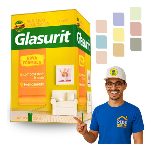 Tinta 18l Glasurit Anti - Mofo Fosco P/ Parede + Proteção