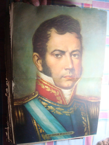 Póster Lámina Escolar Gral. Carlos Alvear Anteojito Billiken