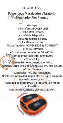 Imagen 3 de 4 de Power Legs Masajeador Vibratorio Ejercitador Piernas Cuotas