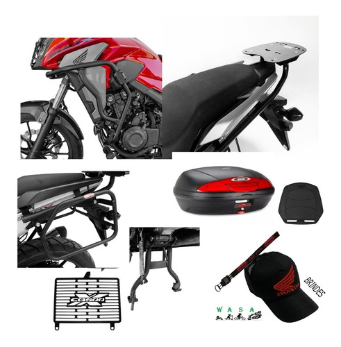 Protetor De Motor Cb 500x Radiador Suporte Alforge Cava Givi