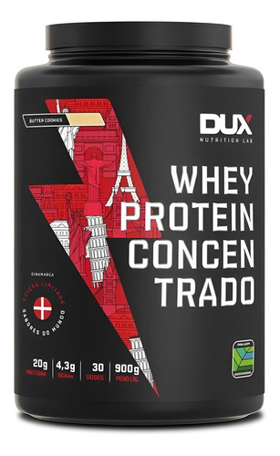 Whey Protein Concentrado Butter Cookies Pote 900g Dux Nutr