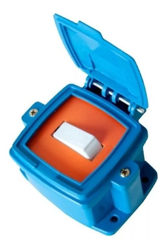 Llave De Luz Caja Capsular 1 Punto Ignifugo Exterior Pvc Mig Color Azul