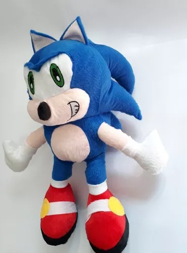 Boneco Sonic De Pelúcia Azul 50cm Grande