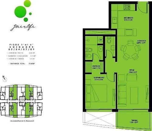 Apartamento En Venta De 1 Dormitorio En Roosevelt
