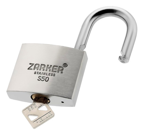 Candado Zarker S50 Acero Inoxidable/2inch/alta Seguridad