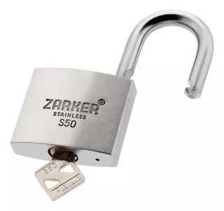 Candado Zarker S50 Acero Inoxidable/2inch/alta Seguridad