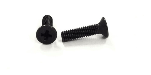 Parafuso Chato Phillips M3 X 8mm Oxidado Preto - 10 Peças