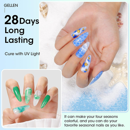Gellen Blooming Gel - Esmalte De Uñas Transparente De 0.6 Fl