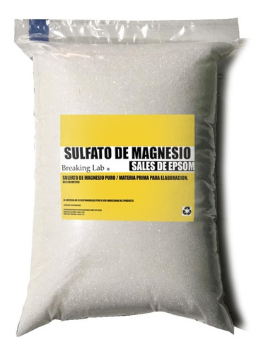 Sales De Epsom Sulfato De Magnesio Puro 99.9% 5 Kilos Usp!