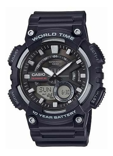 Reloj Casio Aeq-110w-1a Para Caballero Deportivo En Resina