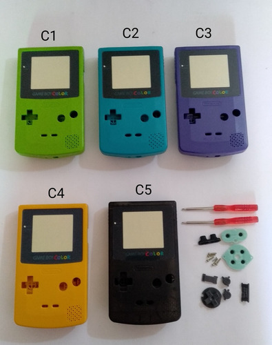 Imagem 4 de 8 de 1 Carcaça Game Boy Color, Advance Ou Sp + X Y + Borrachas