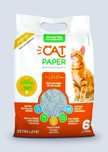 Granulado Higienico Gato Cat Paper Natural Celulose 9kg