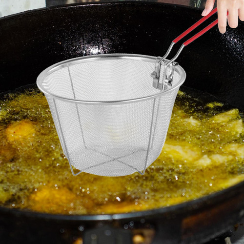 Cesta De Fritura De Aço Inoxidável Para 15cm X 9cm