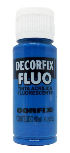 Tinta Decorfix Fluorescente 1023 Azul 60ml