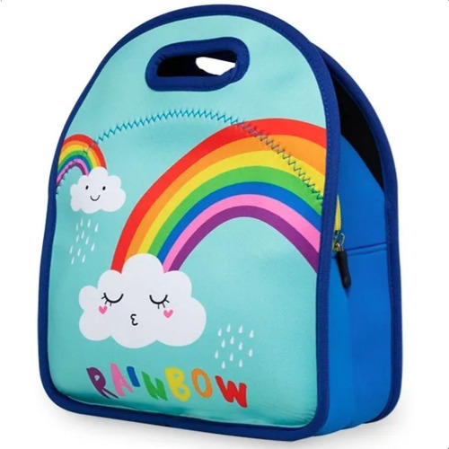 Lancheira Neo Kids Neoprene Rainbow Maxprint Cor Azul