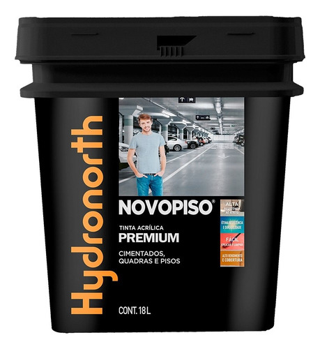 Tinta Piso Hydronorth Novopiso Acrílica Premium Cerâmica Fos