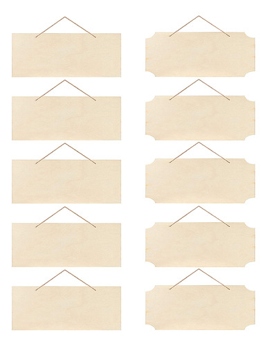 Letrero De Madera Para Colgar Letreros En Blanco, 10 Unidade