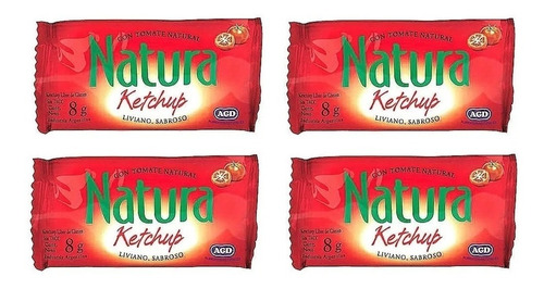 Ketchup Natura Sobres Individuales X80 Unidades De 8gr. C/u