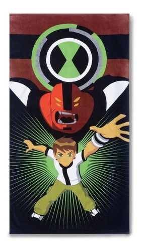 Toallon Playero Infantil Ben 10 Danubio 100% Algodon 130x70