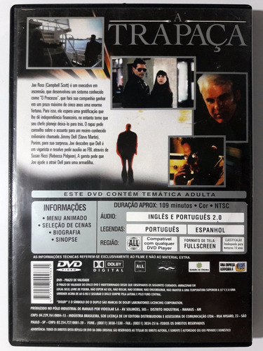 Dvd A Trapaça Steve Martin Campbell Scott Ben Gazzara Origin