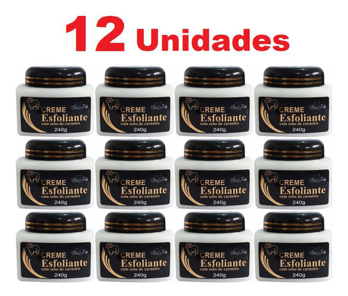 Atacado 12 Creme Esfoliante C Sebo De Carneiro 240g Pés Mãos