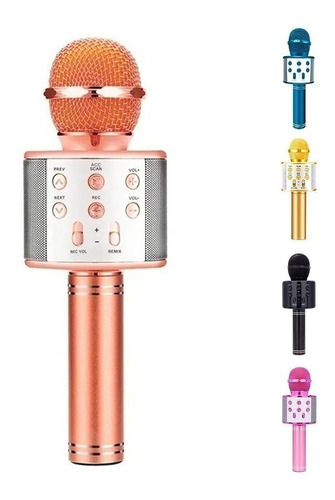 Micrófono Karaoke Bluetooth Efectos De Voz Parlante 5w Niños