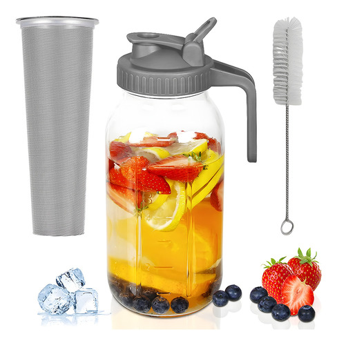 Botella De Agua Fría De Vidrio, Tarro De Jugo, Leche Helada