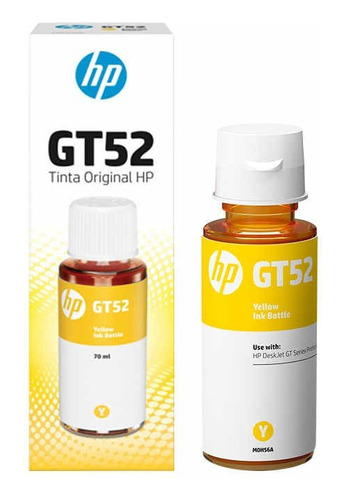 Tinta Original Hp Gt52 - 70 Ml - Amarillo