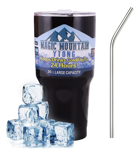 Mug Vaso Termo Para Agua Cafe 900ml Buffer Acero Inox +tapas