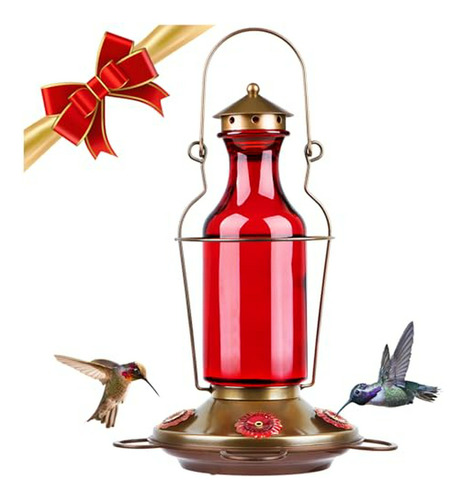 Bolite 18004 Hummingbird Feeder, Vintage Red Wine Bottle Hum