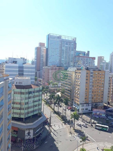Imagem 8 de 23 de Gonzaga - Localização Privilegiada, Frente P/a Praça Independência. Apartamento 02 Dormitórios , Andar Alto, Vista Livre Total - Ap5836