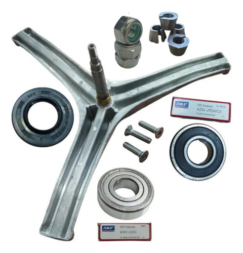 Kit Eje Soporte Y Rulemanes Lavarropas Electrolux Elaf07w