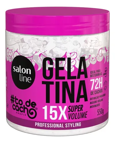 Gelatina #todecacho Super Volume Salon Line 550g