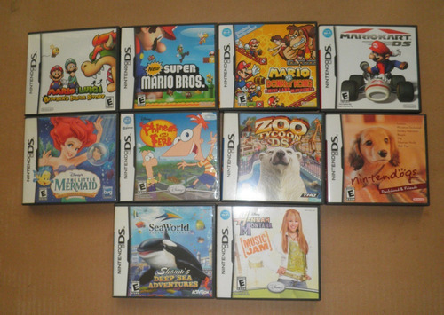 Lote De 11 Cajas Super Mario Bros Nintendo Ds