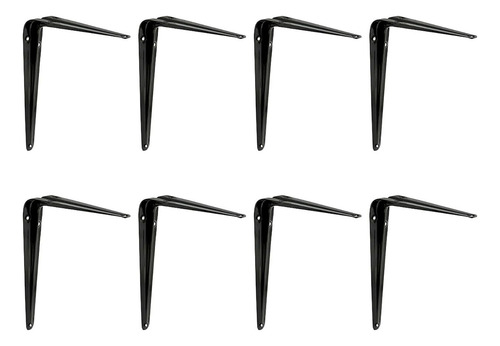 Mensula Soporte Escuadra Negra 25x30 Cms (8pzas)