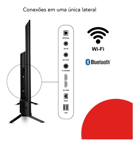 Smart TV AIWA 43” Android Full HD Borda Ultrafina HDR10 Dolby Áudio AWS-TV-43-BL-02-A - Excelente (Recondicionado)