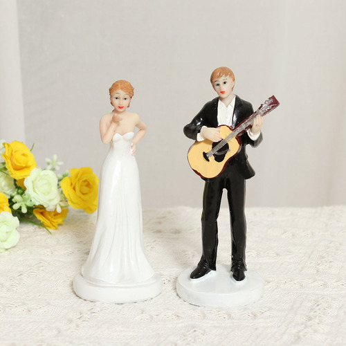 Decoración Romántica Para Tartas De Novia Y Novio Con Forma