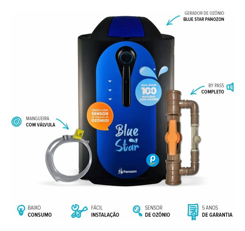 Sistema De Tratamento De Ozônio Panozon Piscina Até 100.000l