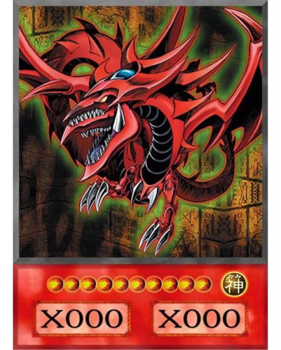 Cuadro Anime Yu Gi Oh 29x19 Mdf Slifer El Dragon Celestial