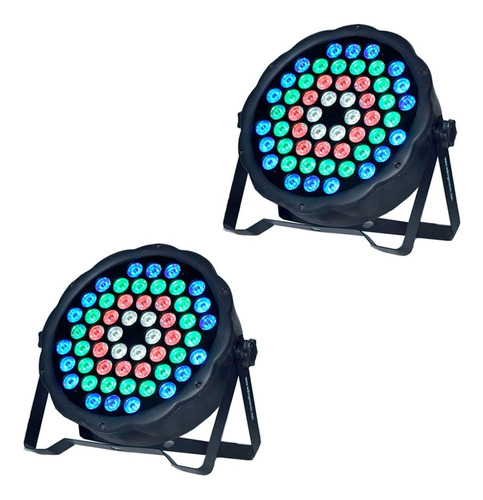 2 Cañon De Led 54 Automatico Audioritmico Dmx Rgbw 30w