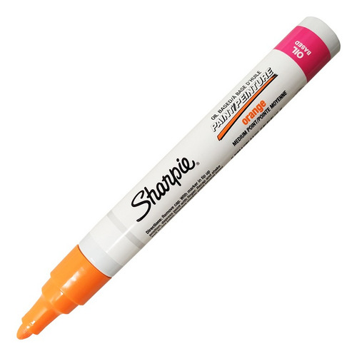 Marcador Permanente Sharpie Paint Naranja 3 Mm Punta De Bala