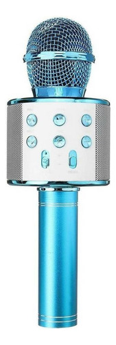 Micrófono Wsier WS-858 Dinámico Omnidireccional color azul