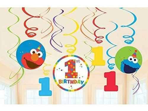 Sesame Street 1st Birthday   Turns One. Decoraciones Col