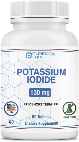 Puregen Labs I Potassium Iodide I Kosher I 130mg I 60 Tabs